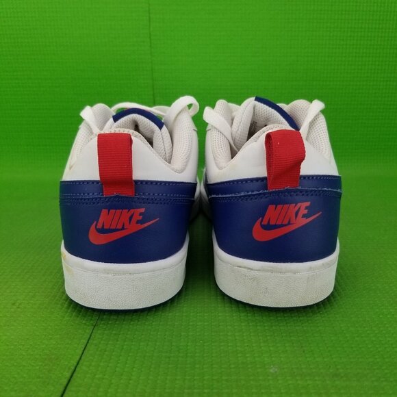 ✅Nike Court Borough Low 2 GS White Deep Royal Big Kids Sneakers Youth 7Y Shoes - Picture 9 of 11